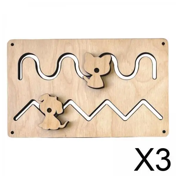 

Деревянная развивающая доска-бизиборд для детей: игрушка Монтессори для раннего обучения и организации занятий в дороге