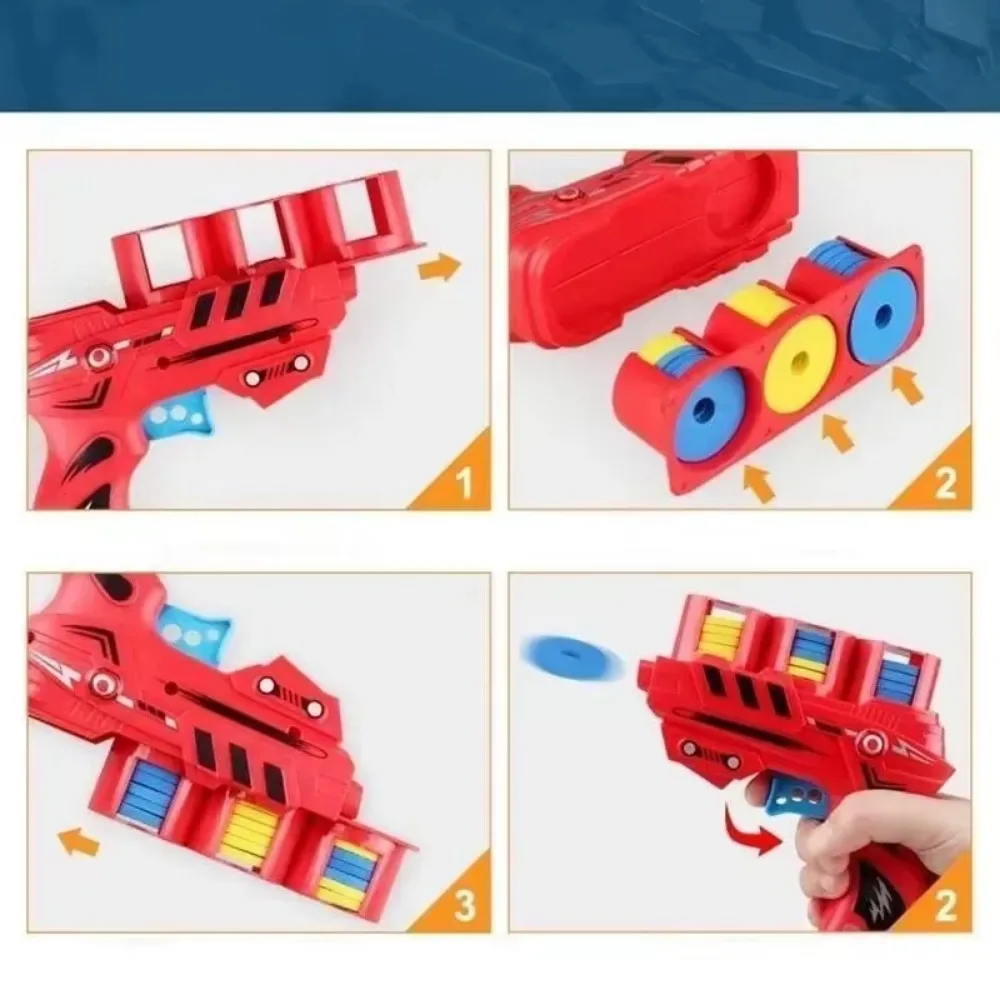 폼 디스크 런처 디스크 슈터 장난감, 어린이 비행 쏘서 총, 야외 게임 및 활동, 뒷마당 피크닉, 재미있는 어린이 선물