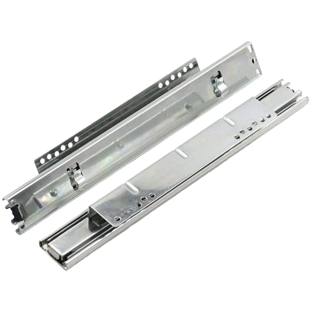 Cold Rolled Steel Drawer Slides 16 Inch Undermount Type with Electroplated Rust Resistant for Long Term Functionality