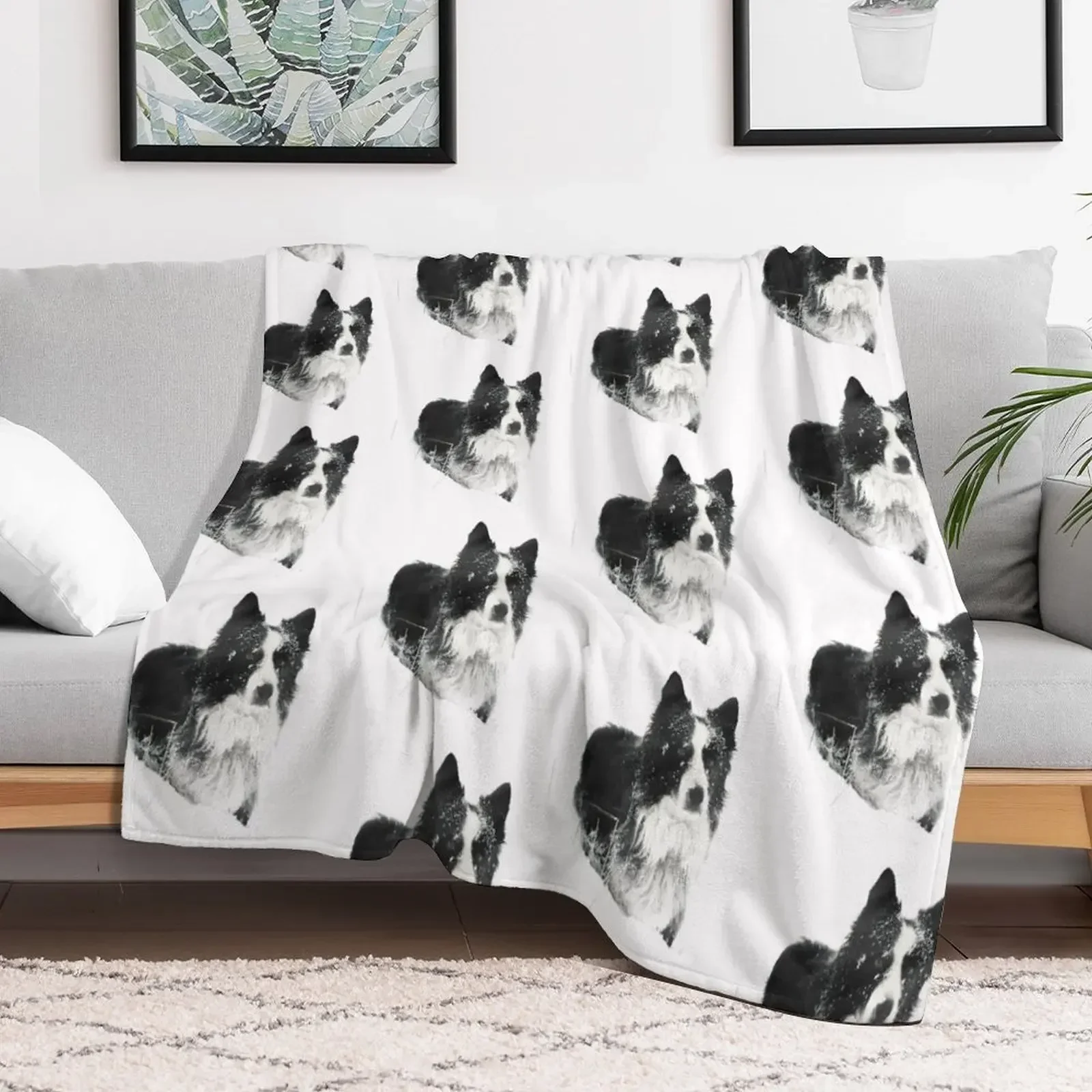 Working Winter Collie Throw Blanket Blankets For Baby valentine gift ideas Blankets