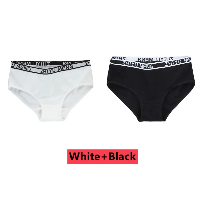 

2pcs/lot Children's Panties Teenager Girl Cotton Letters Underwear Sport Puberty Big Girl Student Boxer Briefs 8-14Y