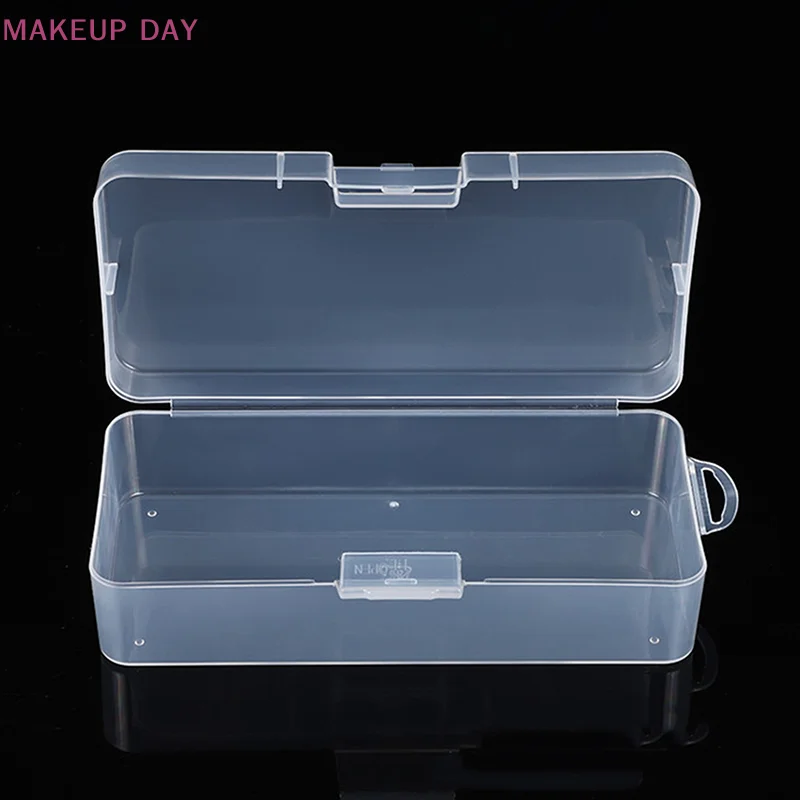 1Pcs Nail Pen Case Box PP Material Transparent Nail Brush Box Pouch Stationery School Pencil Case Supplies Pencil Storage