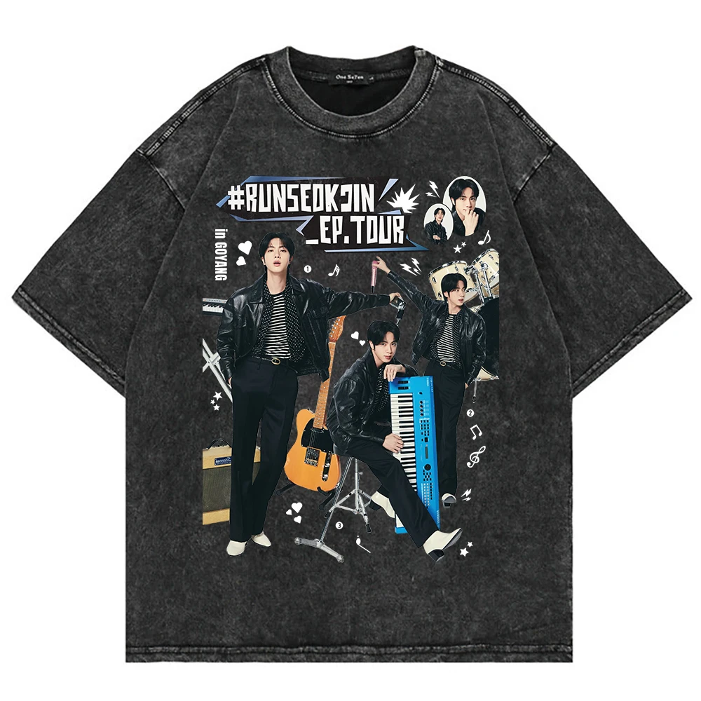 

Y2K Inspired Oversized Top, Washed 230GSM Cotton Harajuku Fashion T-shirt for Women & Men, 2026 O-Neck Short Sleeve Unisex Tee