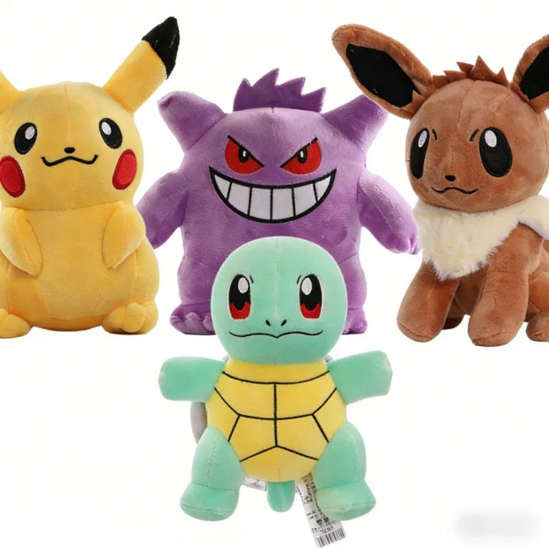

Children's Birthday Christmas Gifts Pokémon Plush Toy, Pikachu Gengar Raichu Squirtle Eevee Charmander Bulbasaur Mewtwo
