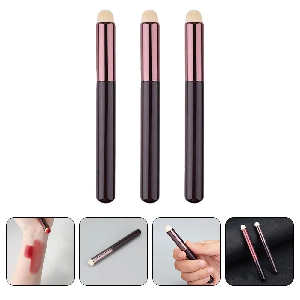 3 stuks lippenstift smudge borstel kunstmatige vezels lipgloss concealer oogschaduw make-up blending professionele gereedschappen lip make-up borstel