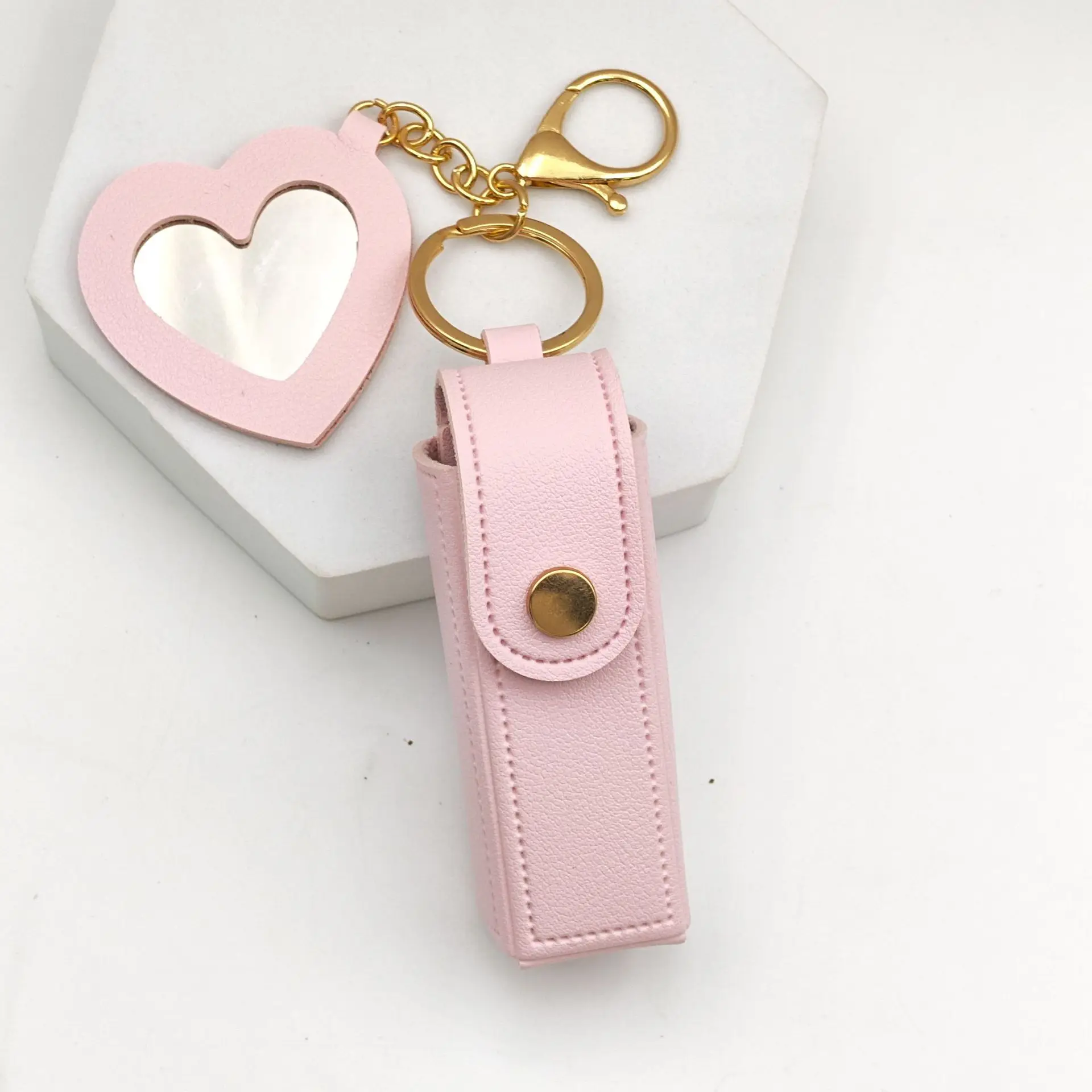 Personalisierter Modischer Kleiner Spiegel Rotumschaltender Umschlag Maßgefertigter Leder-Autoschlüsselanhänger Taschen-Schlüsselring Kreativer Geldanhänger Geschenk – Detail 13