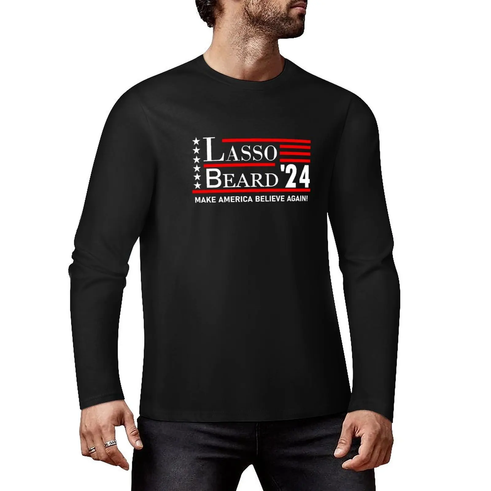 Lasso Beard 2024 Long T-Shirt sports fan t-shirts custom t shirt t shirt men