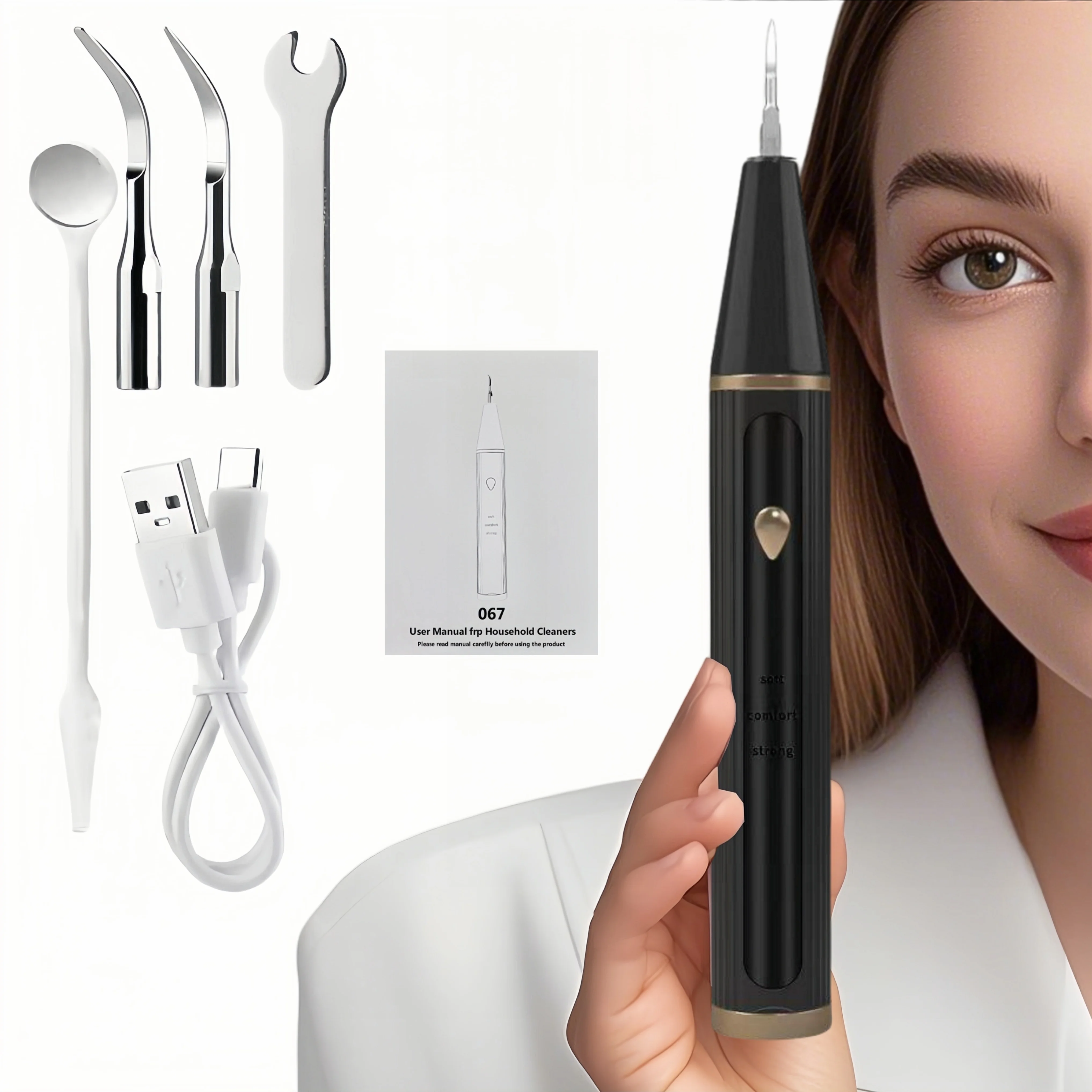 

Ultrasonic Electric Teeth Cleaner Dental Calculus Remover Waterproof Teeth Whitening Scaler Dental Tartar Cleaning Oral Care