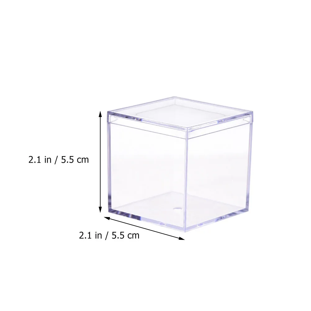 

3 Pcs Transparent Plastic Box Clear Cube Boxes for Party Container Favor Acrylic