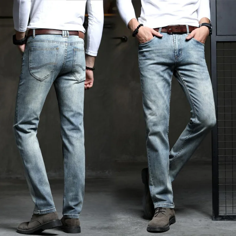 Männer jeans hosen stretch große größe große größe 6XL 7XL 8XL 9XL herbst klassische casual jeans hause 44 46 48 elastische