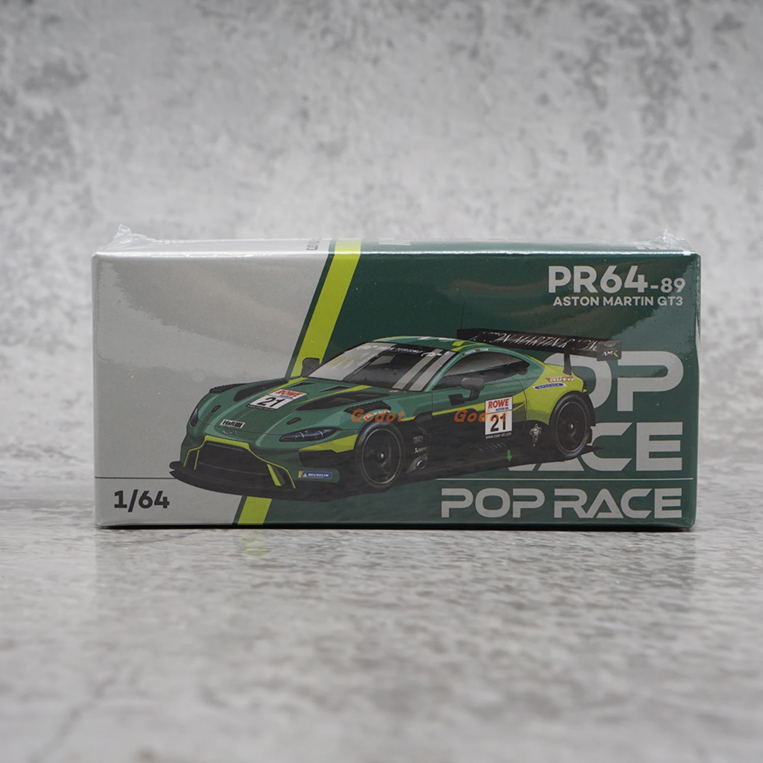 poprace 1:64 Scale Diecast Alloy Aston Martin GT3 Supercar Boy Toys Cars Model Classics Adult Gifts Souvenir Static Display