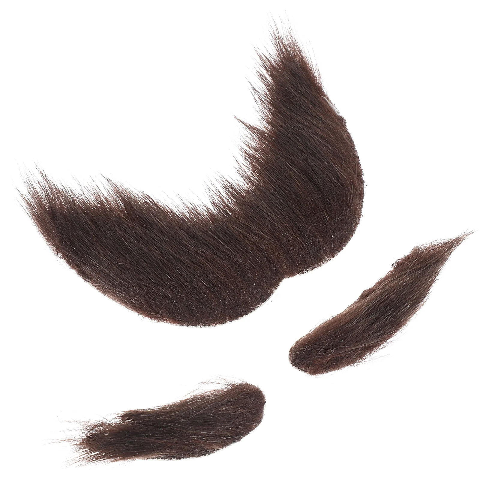 1Set Stick on Mustache and Eyebrows Kit Fake Beard for Men Easy Apply Reusable Man Costume Accessories for Theater Performance