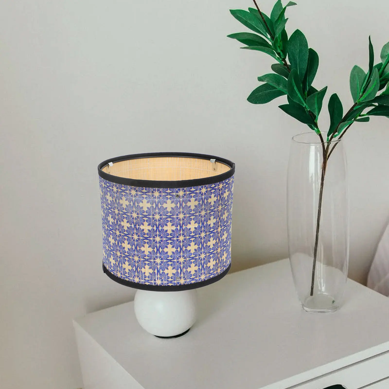 

Decor Lampshade Hanging Bamboo Woven Housewarming Gift Table Asian Chandelier