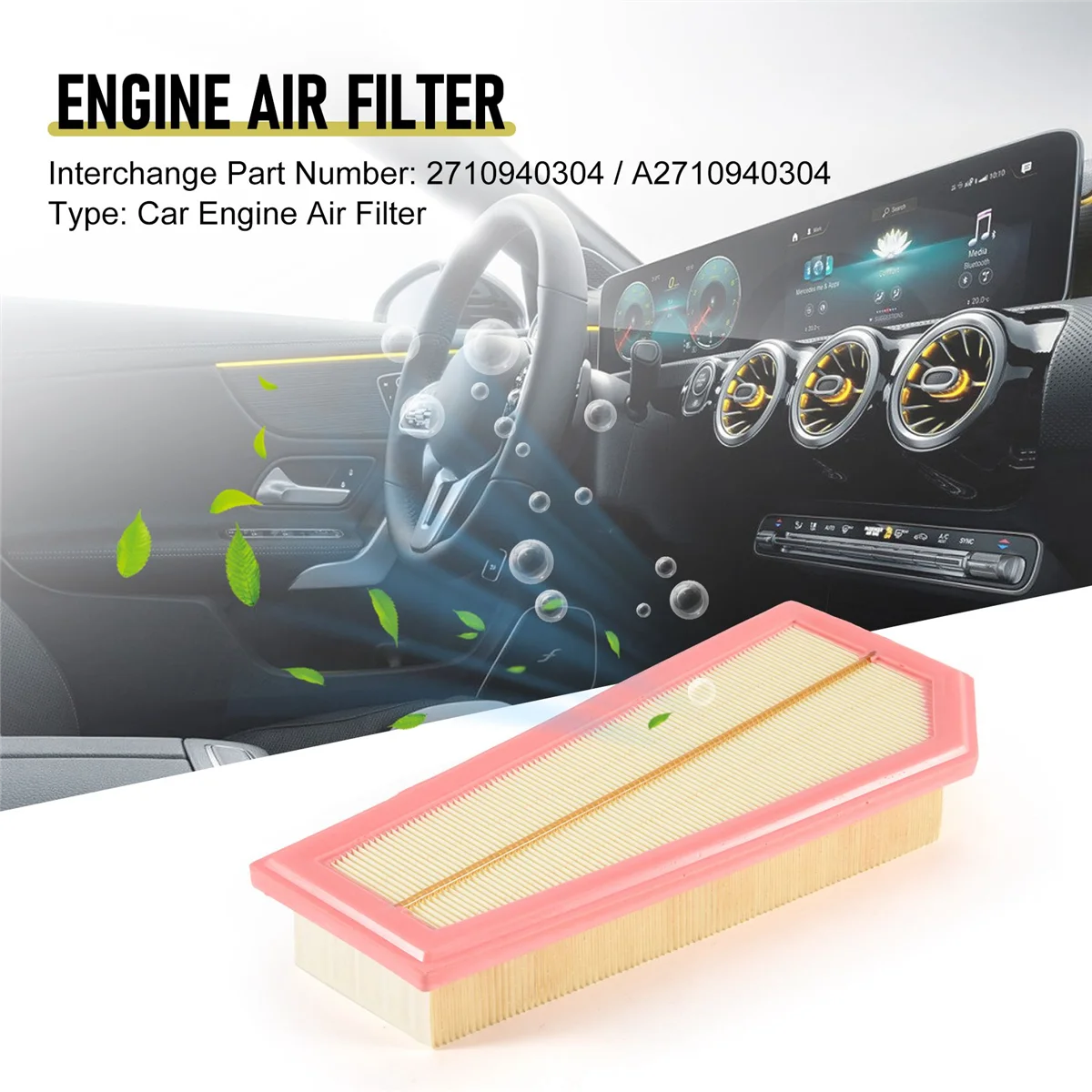 Engine Air Filter for Mercedes Benz W204 S204 C204 A204 R172 C250 SLK250 2012-2015 2710940304