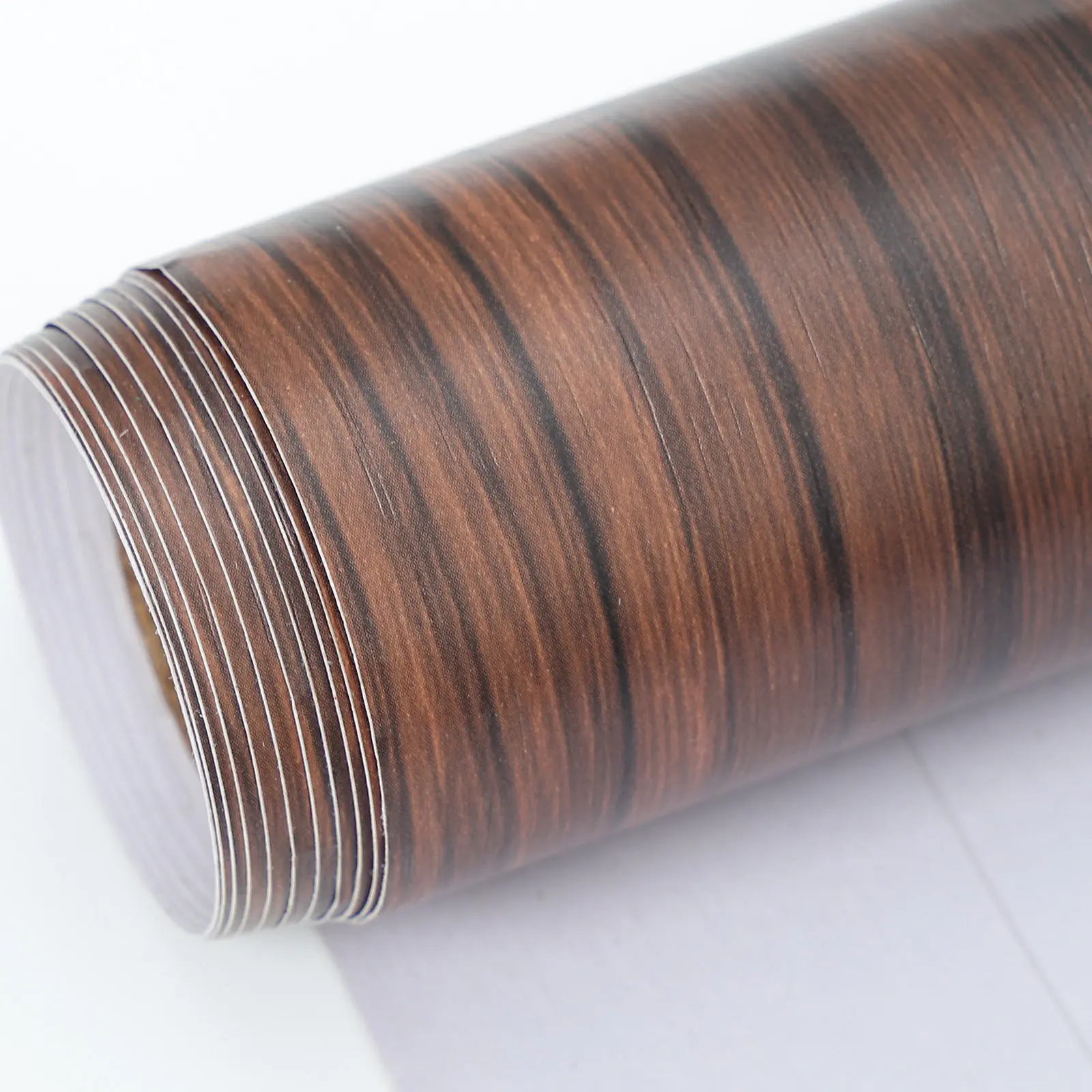 1 Roll Peel Stick Wood Grain PVC Furniture Sticker for Cabinets Shelves Wardrobe Desktop Removable Rustic Wood Grain Decal