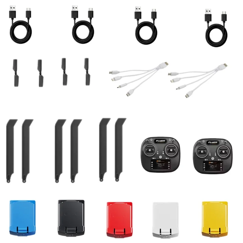 U9902 Brushless Optical Flow RC Helicopter Remtoe Control Drone Spare Parts 7.4V 300mAh Battery Blade Controller USB Accessories