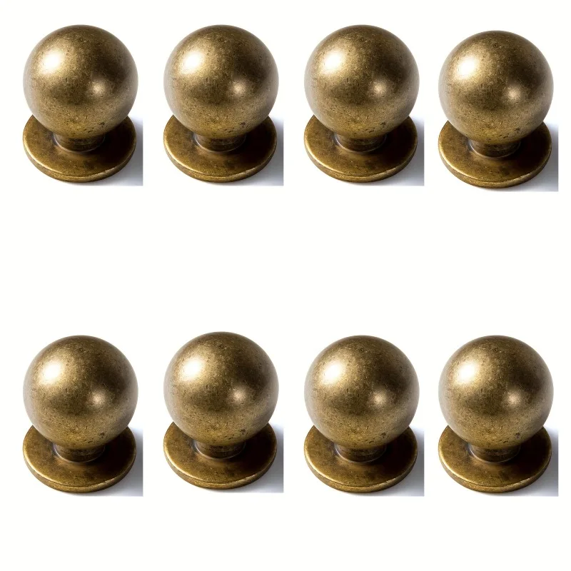 

8 шт. ручек для шкафов и выдвижных ящиков из цинкового сплава, декоративные, с шарообразным верхом, для сборки мебели, кухонных шкафов, комодов, гардеробов
