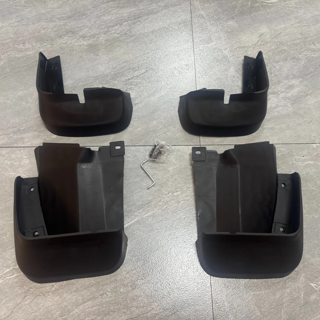 4PCS Front Rear Wheel Mudguard Car Styling Protector Exterior Parts Accessories Replacement Air Dam Decoration Matte Black ABS