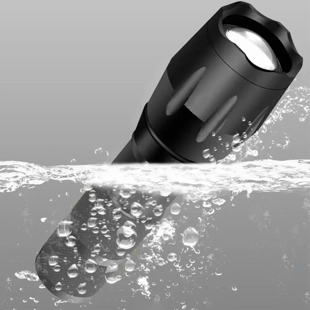 Мини-брелок-фонарик с зарядкой через USB, водонепроницаемый карманный фонарик, 3 режима, сильный свет на открытом воздухе, фонарик с фиксированным фокусом