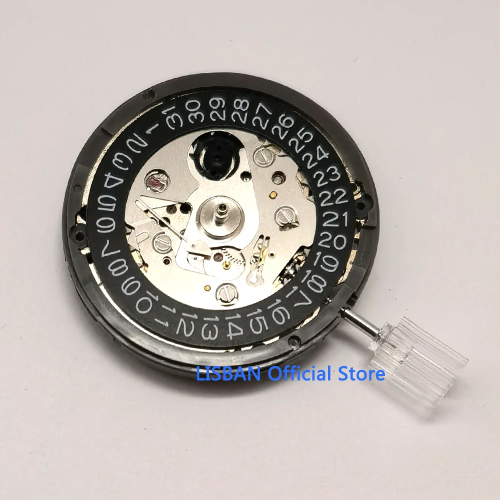 High Accuracy Japan Original NH35/NH35A Mechanical Movement with Black Date Window Automatic Watch Movt Replace Kit