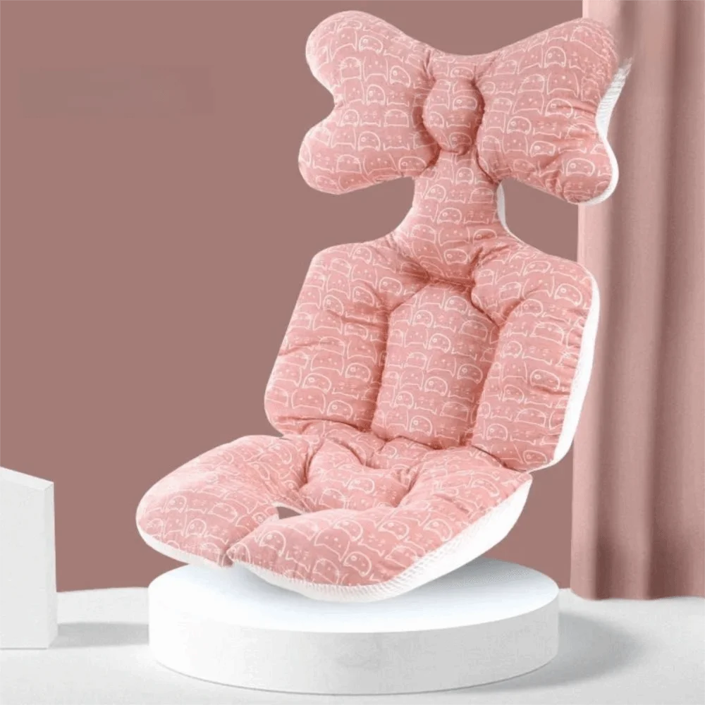 

Soft Baby Stroller Cushion Comfortable Breathable Baby Pram Seat Mat Cartoon Printed Car Seat Dining Chair Cotton Pad