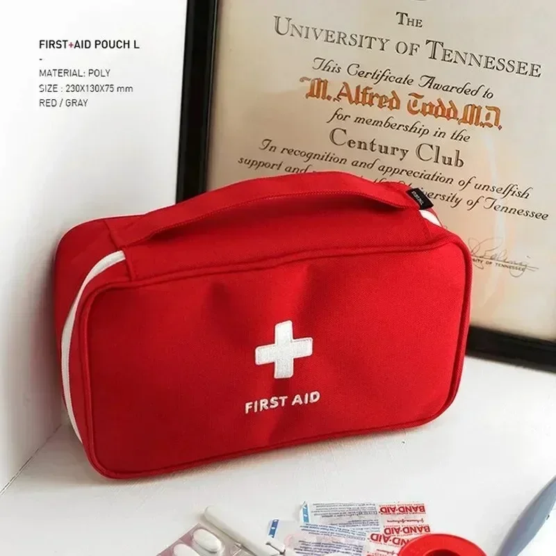 Oxford pano portátil saco de medicina kit de primeiros socorros kits de emergência médica organizador ao ar livre saco de armazenamento de comprimidos de medicina doméstica