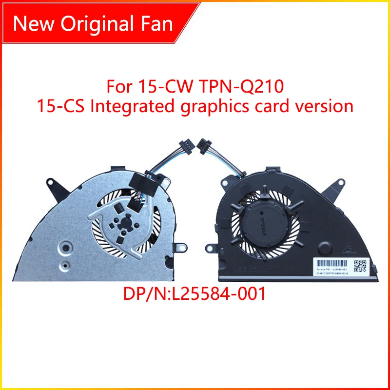 New Original Laptop CPU GPU Cooling Fan For HP 15-CW TPN-Q210 15-CS Integrated Graphics Card Version NS85B00-17K24 L25584-001