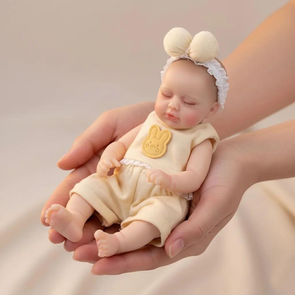 

Cloveray 8-дюймовая мягкая силиконовая реалистичная кукла реборн всего тела, милая однотонная силиконовая кукла ручной работы, высококачественная игрушка, подарок для ребенка