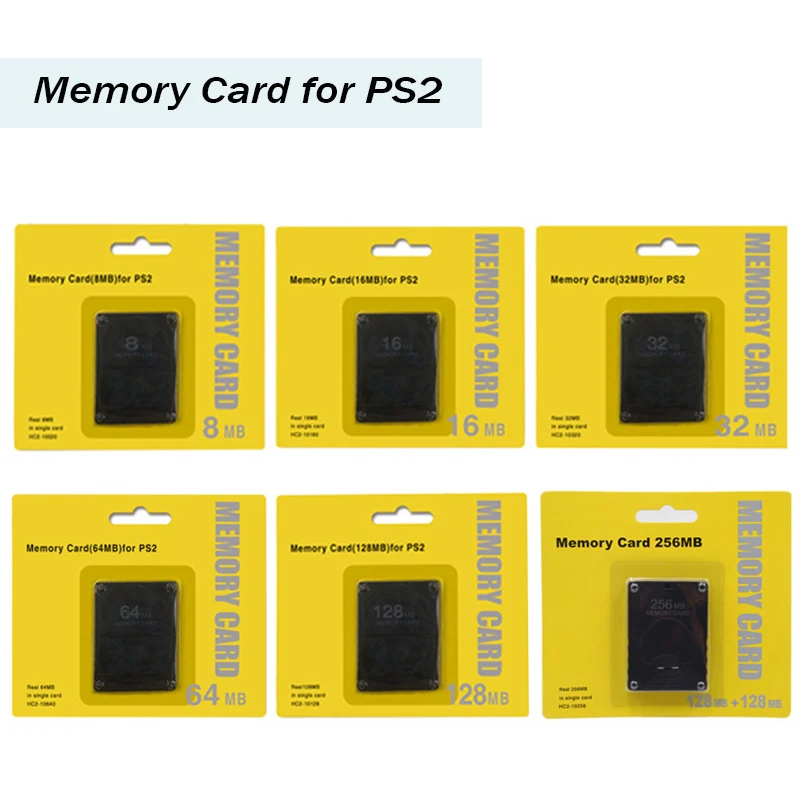 Karta pamięci PS2 8MB 16MB 32MB 64MB 128MB 256MB do Sony PlayStation2 Przechowuj karty pamięci postępu gry dla PS2