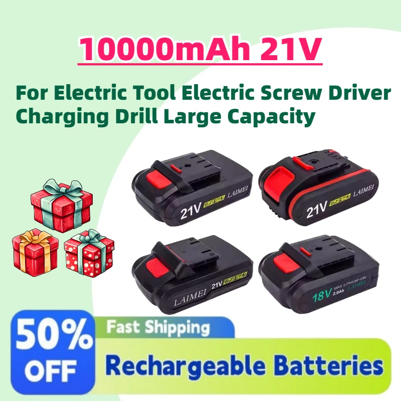 

High-Quality 10000mAh 21V Rechargeable Li-Ion Battery for Electric Tool Electric Screw Driver Charging Drill Large Capacity