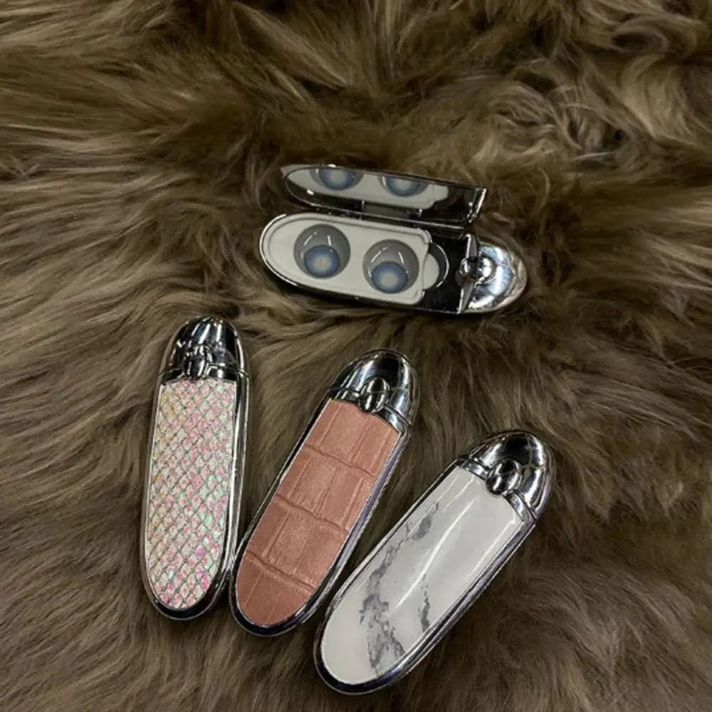 Large Capacity Contact Lens Storage Case Silicone Organizer Box Contact Lens Storage Box with Mirror Dustproof