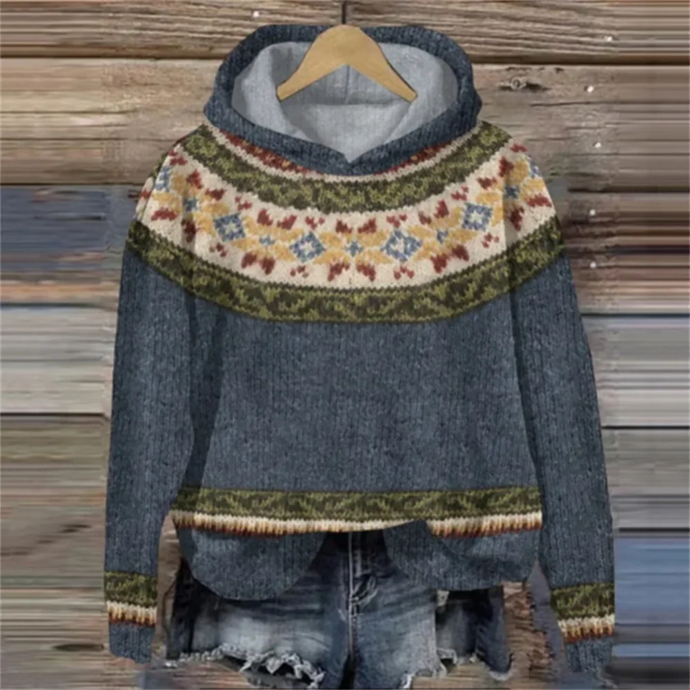 Soft Hand Feel round Neck Casual Outerwear 3D Printed Women's Top Floral Series Comfortable Full Sleeve Hoodie Sweatshirt