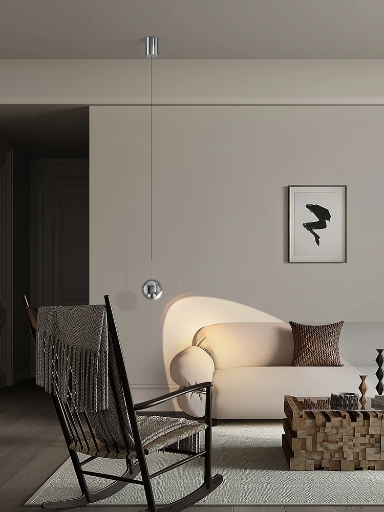 

Lifting bedroom bedside small chandelier modern simplicity intelligent touch sensing living room background