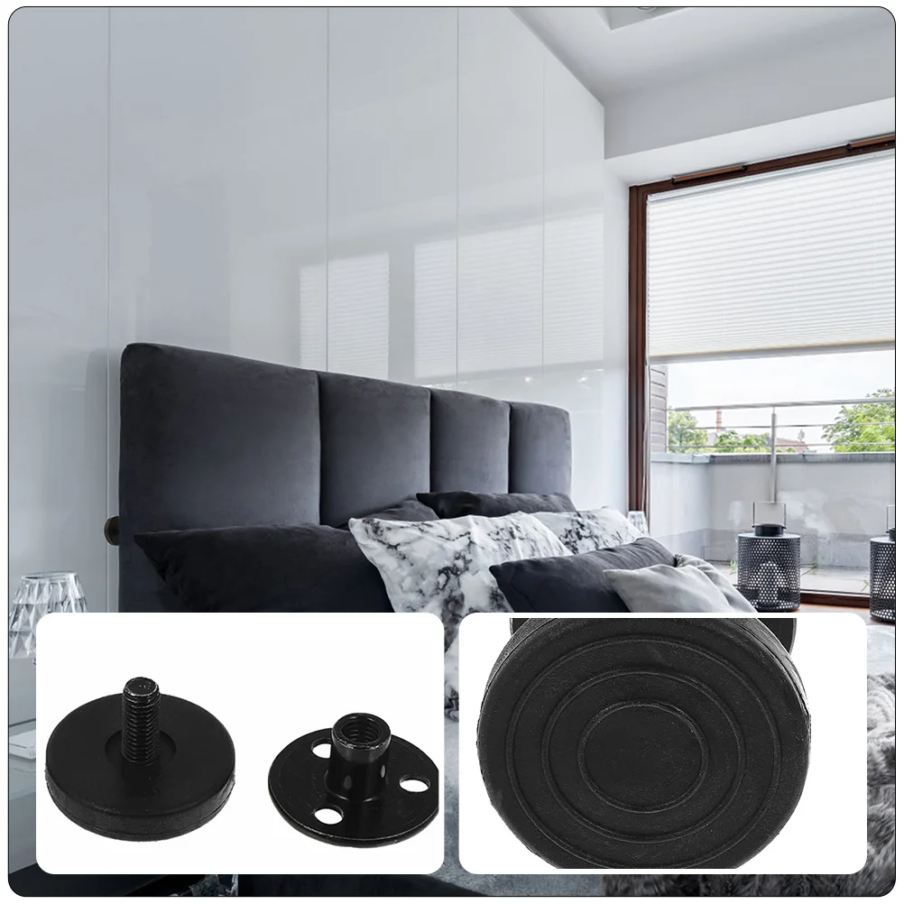 

1 Set Of Headboard Stopper Adjustable Threaded Bed Frame Stabilizer Anti-Shake Fixer For Furniture Protection Wall Guard Tool