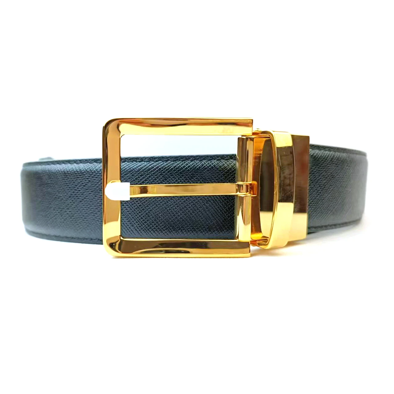 Ceinture double face sans boucle pour hommes et femmes, ceinture en cuir de haute qualité, corps sans boucle, 3.5cm, nouveau