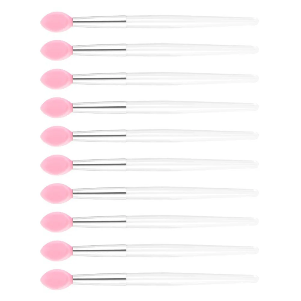 

10pcs Lip Gloss Applicator Silicone Makeup Brushes Plump Lipstick Wand Silica Gel Women Travel Pocket Purse Easy Carry