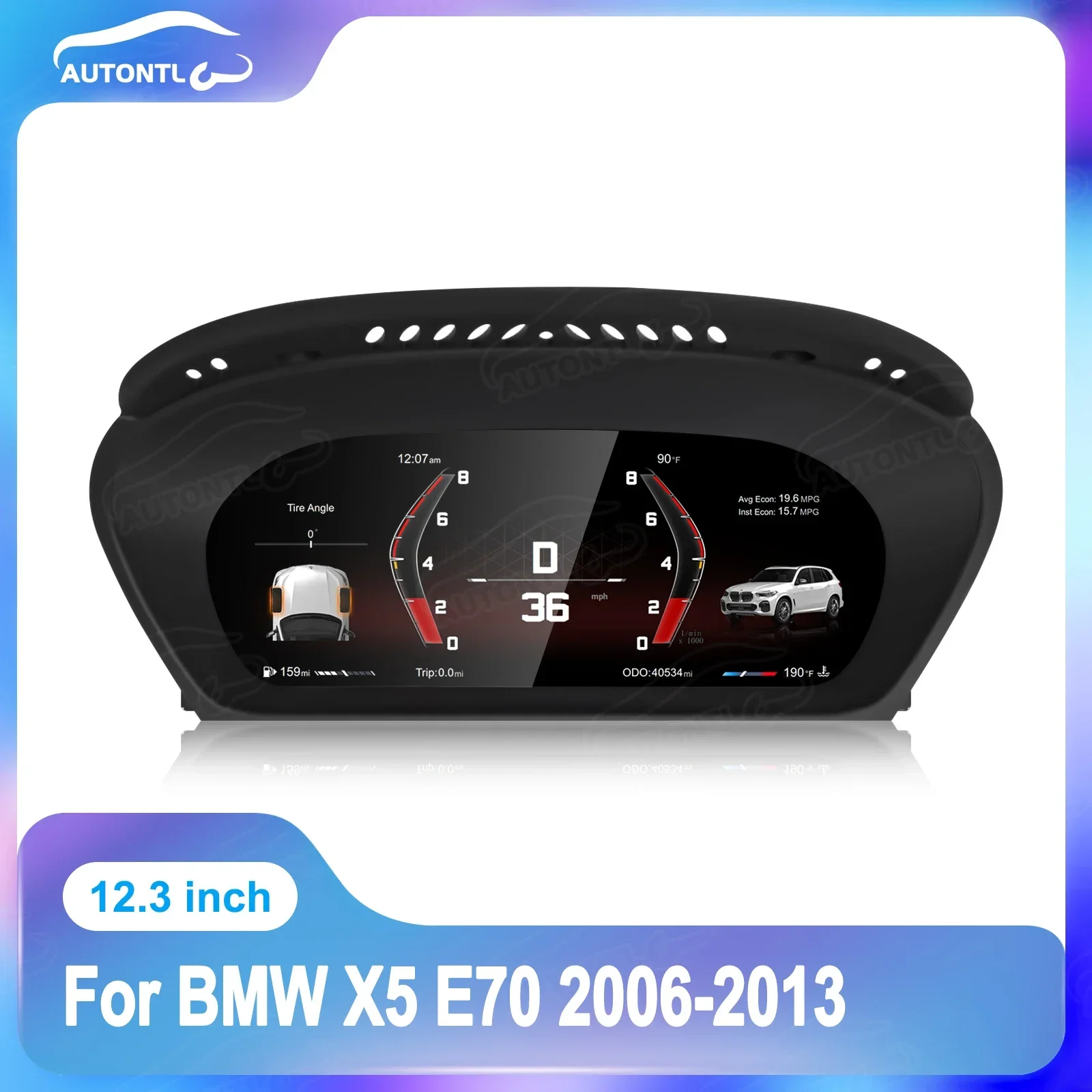 

Navihua New Upgrade Car Accessories LCD Instrument Car Digital Cluster Linux System Speed Meter Display for BMW X5 E70 2006-2013