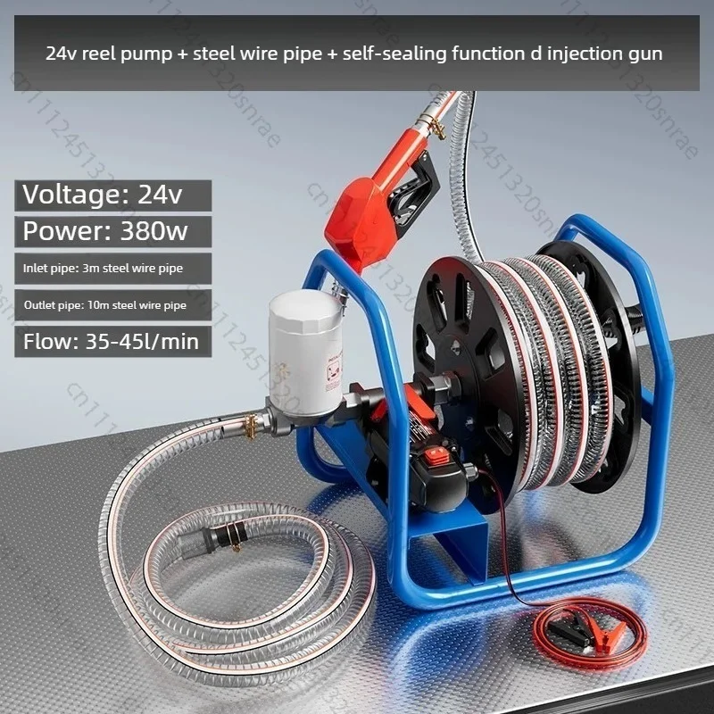 Electric Oil Pump Diesel 12v24v220v Volt Refueling Machine Vehicle Small Refueling Gun with Metering Pump