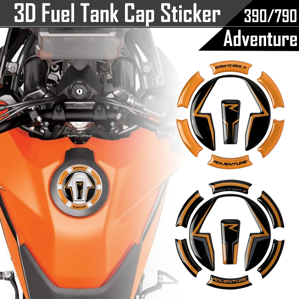 3D Reflective Resin Fuel Tank Cap Protector Sticker Motorcycle Decal Accessories for KTM 250 390 890 790 Adventure R 790 Adv R