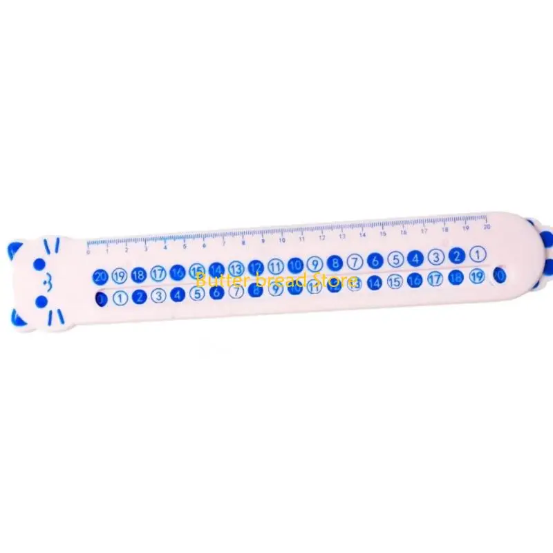 W89C Multifunctional Math Learning Ruler Educational ABS Addition and Subtraction Decomposition Ruler For Kids Preschoolers