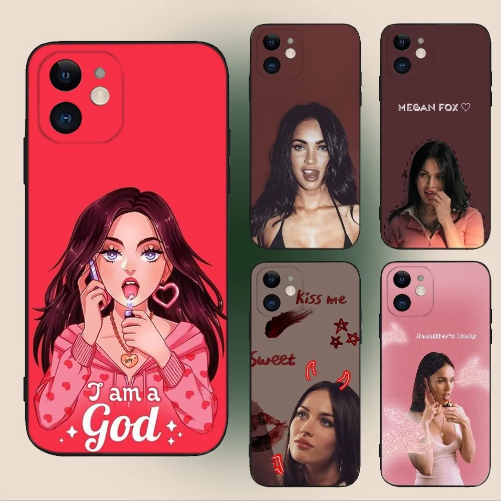 2000s Megan Fox Phone Case For iPhone 16,15,14,13,12,11,Plus,Pro Max,XS,X,XR,SE,Mini,8,7 Soft Silicone Black Cover