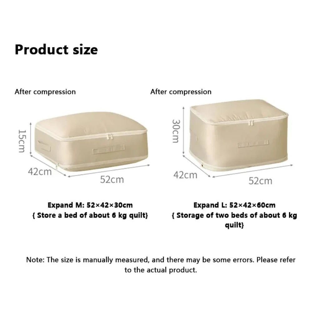 Heavy-Duty Self Compression Storage Bag Portable Organizer for Bedding Clothes for Closet Organization Space Saving Bedding view 4