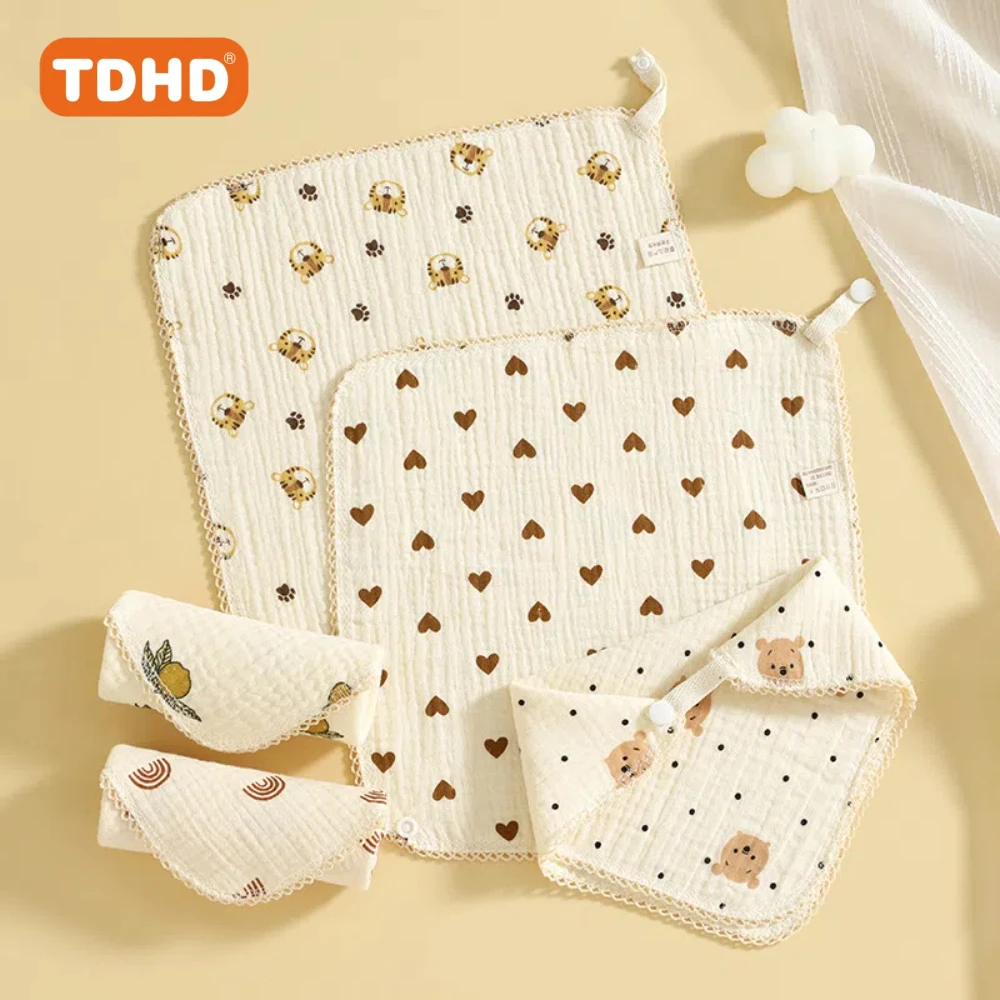 

TDHD Multi Functional Bibs 5pcs Bandana Drool Bibs for Unisex, Soft Absorbent Bib And Burp Cloth Set for Teething And Drooling