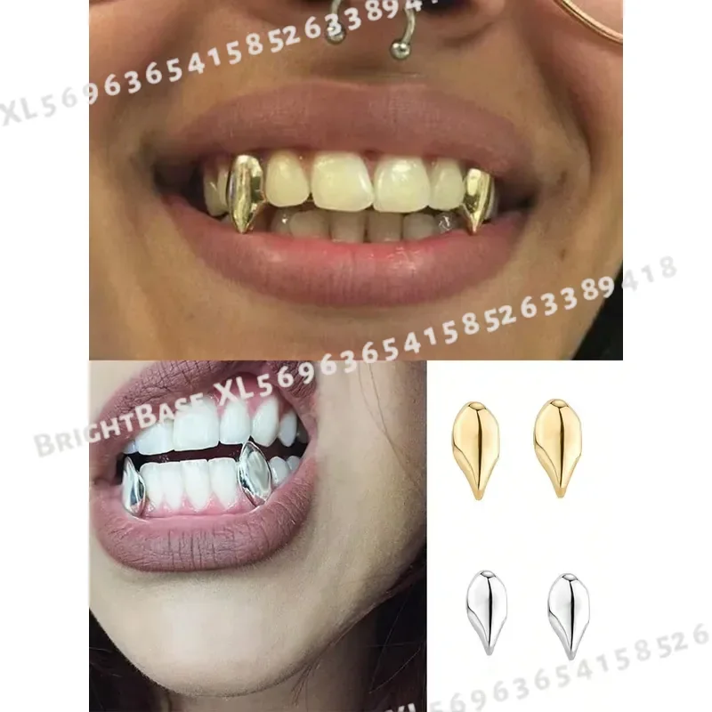 Personalized Tooth Decoration Smooth Surface Small Tiger Teeth Pointed Teeth Upper And Lower Tooth Decoration Funny Vampire