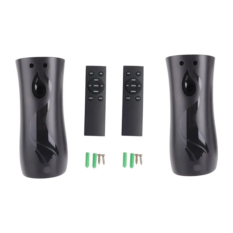 B47B-2Pack Automatic Air Freshener Spraying Dispenser, Wall Mounted Or Freestanding Sprayer Holder, Multiple Time Settings