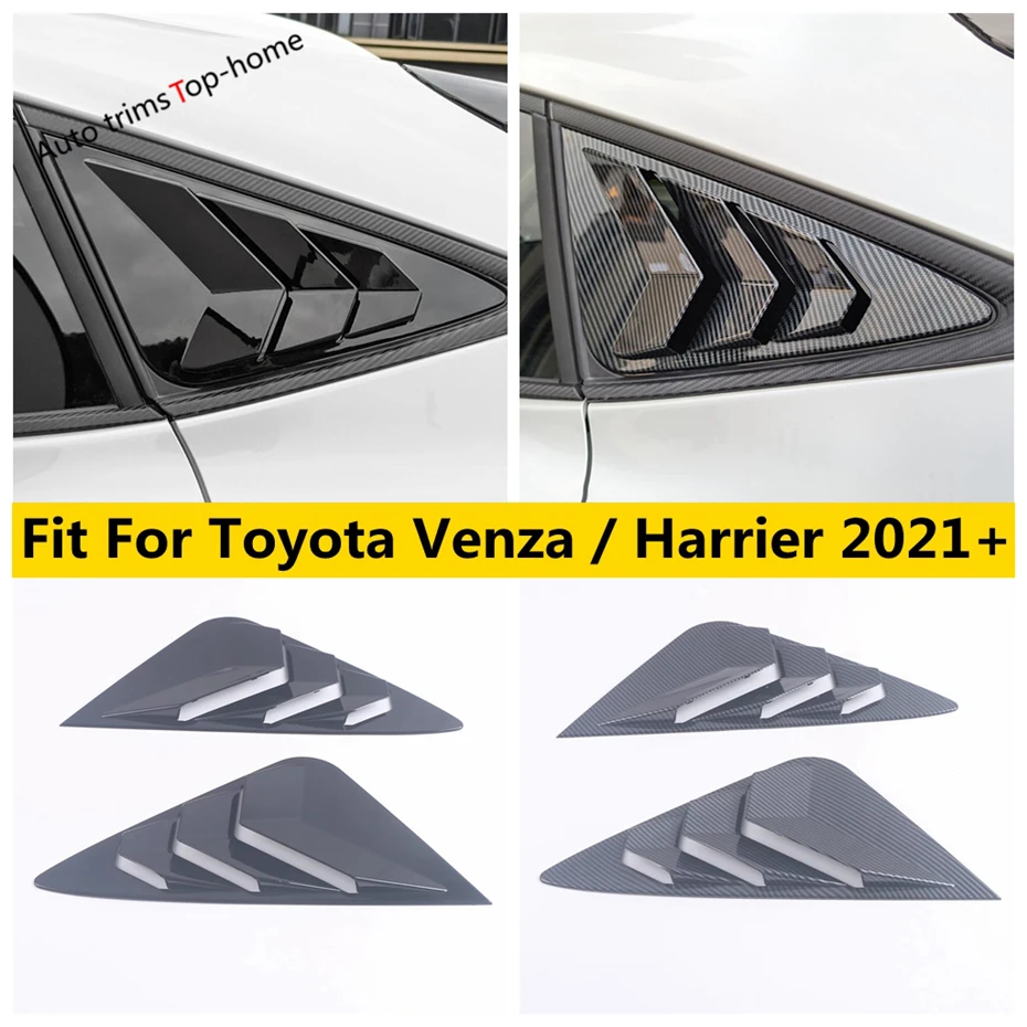 

Rear Triangle Blinds Louvers Cover Protector Window Shutter Decor Frame Accessories TTrim For Toyota Venza / Harrier 2021 - 2024