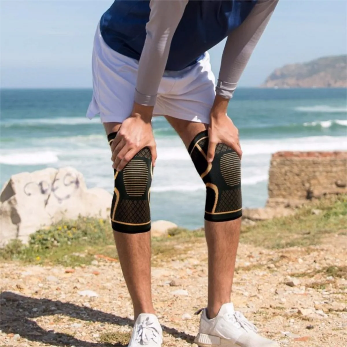 زوج واحد من دعامات الركبة لآلام الركبة، كم ضغط الركبة للرجال والنساء، دعم الركبة لتمزق الغضروف المفصلي، الجري، التهاب المفاصل