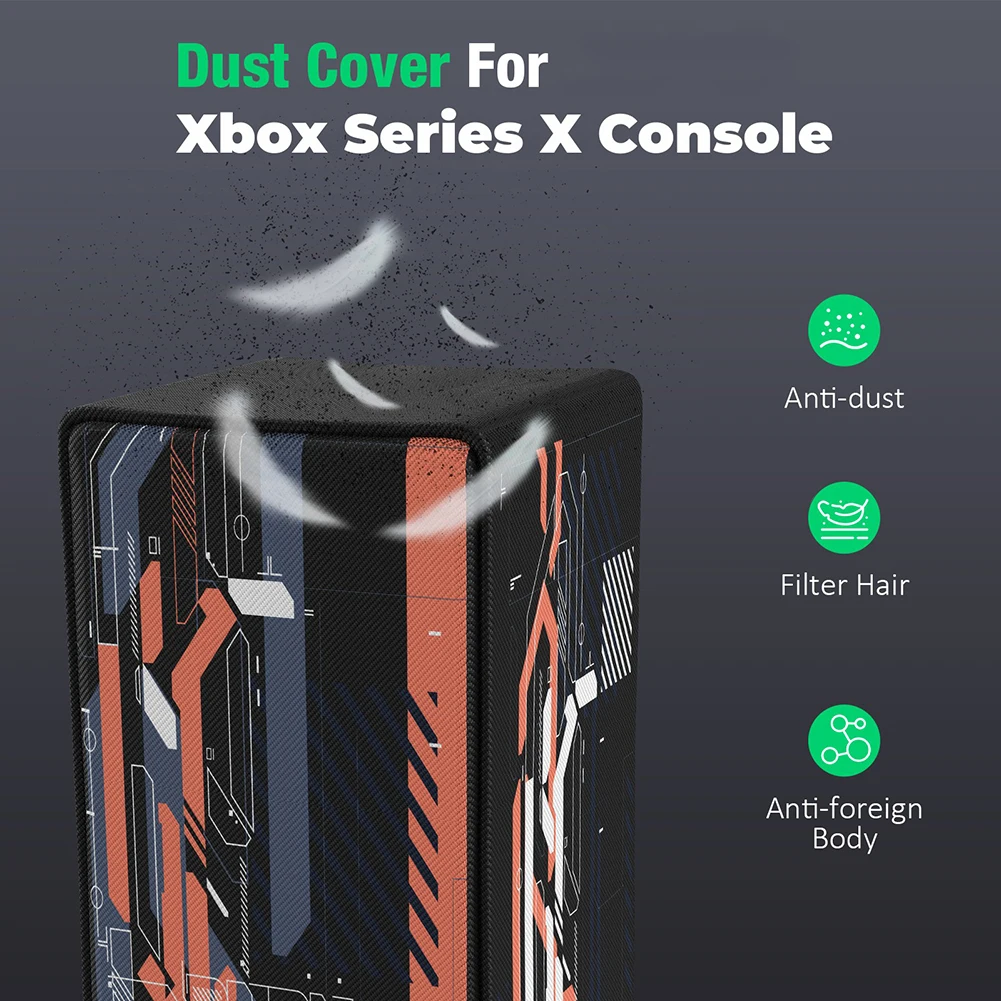 Juste de protection anti-poussière pour console Xbox Series X, étui de protection étanche pour gril, Oxford, PerfecDust Verde