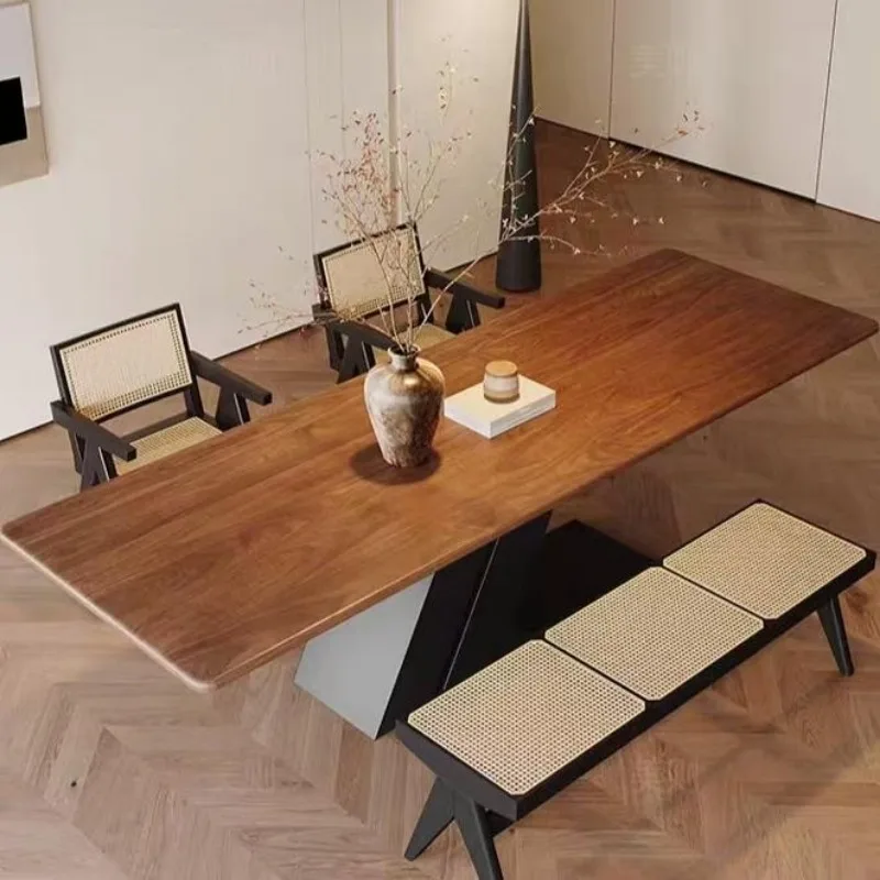 Meja Kopi Kayu Solid Salon Meja Makan Kualitas Tinggi Desain Nordic Tahan Air Meja Desainer Modern Perabotan Rumah Palungan