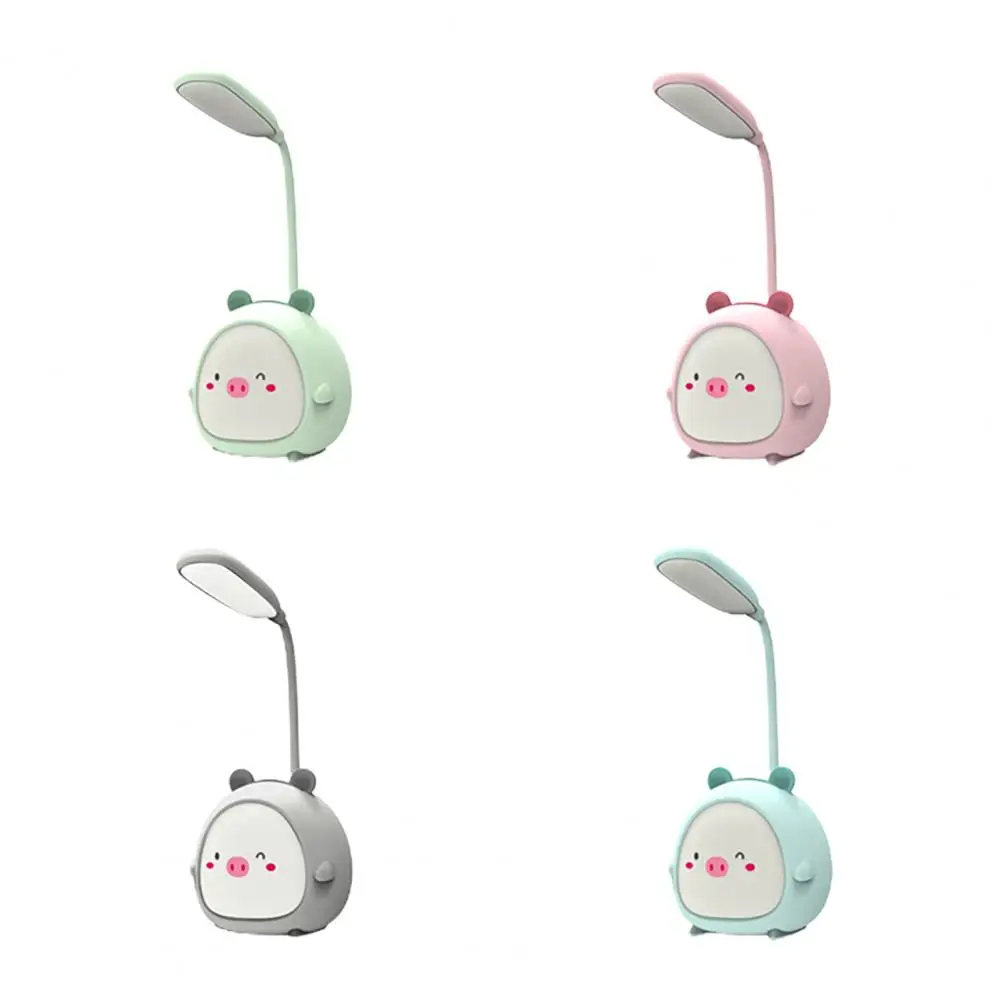 1 Set lampada da scrivania ricaricabile a luce morbida leggera Cartoon Animal Ear LED Night Light Home Decor